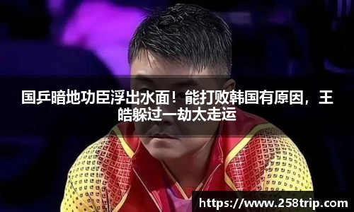 国乒暗地功臣浮出水面！能打败韩国有原因，王皓躲过一劫太走运